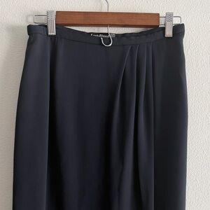 Louis Feraud Silk Black Maxi Skirt size 6